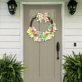 thumbnail image 5 of JEWELO Easter Colorful Confetti Wreath Artificial Hanging Spring Wreath with Bow for Front Door Home Window Wall Indoor Outdoor Decoration (Light Pink), 5 of 11