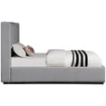 thumbnail image 4 of Meridian Furniture Logan Grey Linen Textured Fabric Twin Bed, 4 of 9