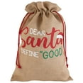 thumbnail image 3 of Simplify Holiday Large Jute Gift Sack with Drawstring Closure, 1 Piece Assorted, 3 of 8