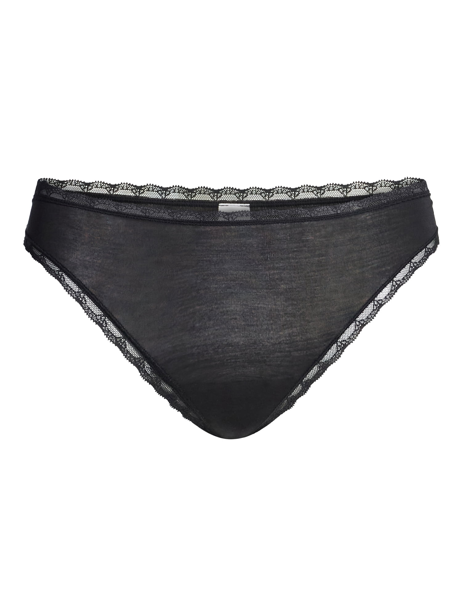 Joyspun Women's Soft Touch Lace Thong Panties, 4-Pack, Sizes XS-3XL
