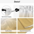 thumbnail image 5 of Yellow Ombre Tier Curtains, White Gradient Color Modern Abstract Art Light Filtering Kitchen Curtains, 2Pcs Rod Pocket Half Window Treatments Panels for Sink Cafe Cabinet Camper 27.5x36 Inches, 5 of 9