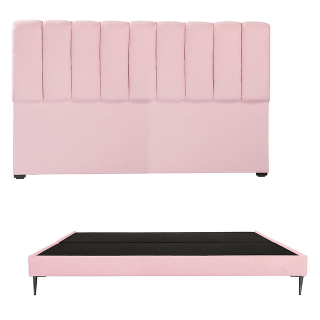 Recámara King Size Kami Pink con Cabecera + Base Cama Slim