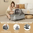 thumbnail image 3 of Topcobe 5-in-1 Portable Baby Playard with Cradle and Storage Basket, Toddler Playpen for Apartment, Baby Activity Play Fence, Gray, 3 of 8