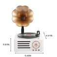 thumbnail image 3 of Naittoop Computer Speakers for Desktop Pc, Old Fashioned Classic Style Bluetooth Speaker Vinly Record Player Style Cute Look Gift For Girls Bass Enhancement Volume Speaker, 3 of 9
