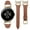 Brown/Champagne Gold, variant on Leather Bands Compatible with Google Pixel Watch 3 (41mm)/Pixel Watch 2/Pixel Watch, Stylish Women’s Google Pixel 2 Watch Band with C-Shape Metal Buckle