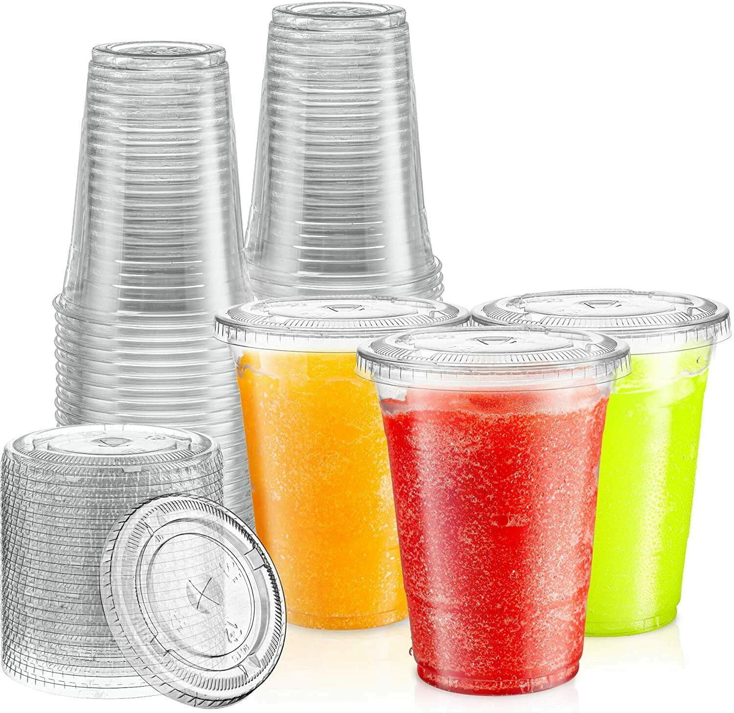 1000 Pack 16 Oz PET Plastic Cups Disposable Clear, Cold Drink Cups Only -  Walmart.com
