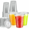 thumbnail image 4 of Bulk 16 Oz, Clear Plastic Cups with Flat Lids and Straws - 500 Count, 4 of 4