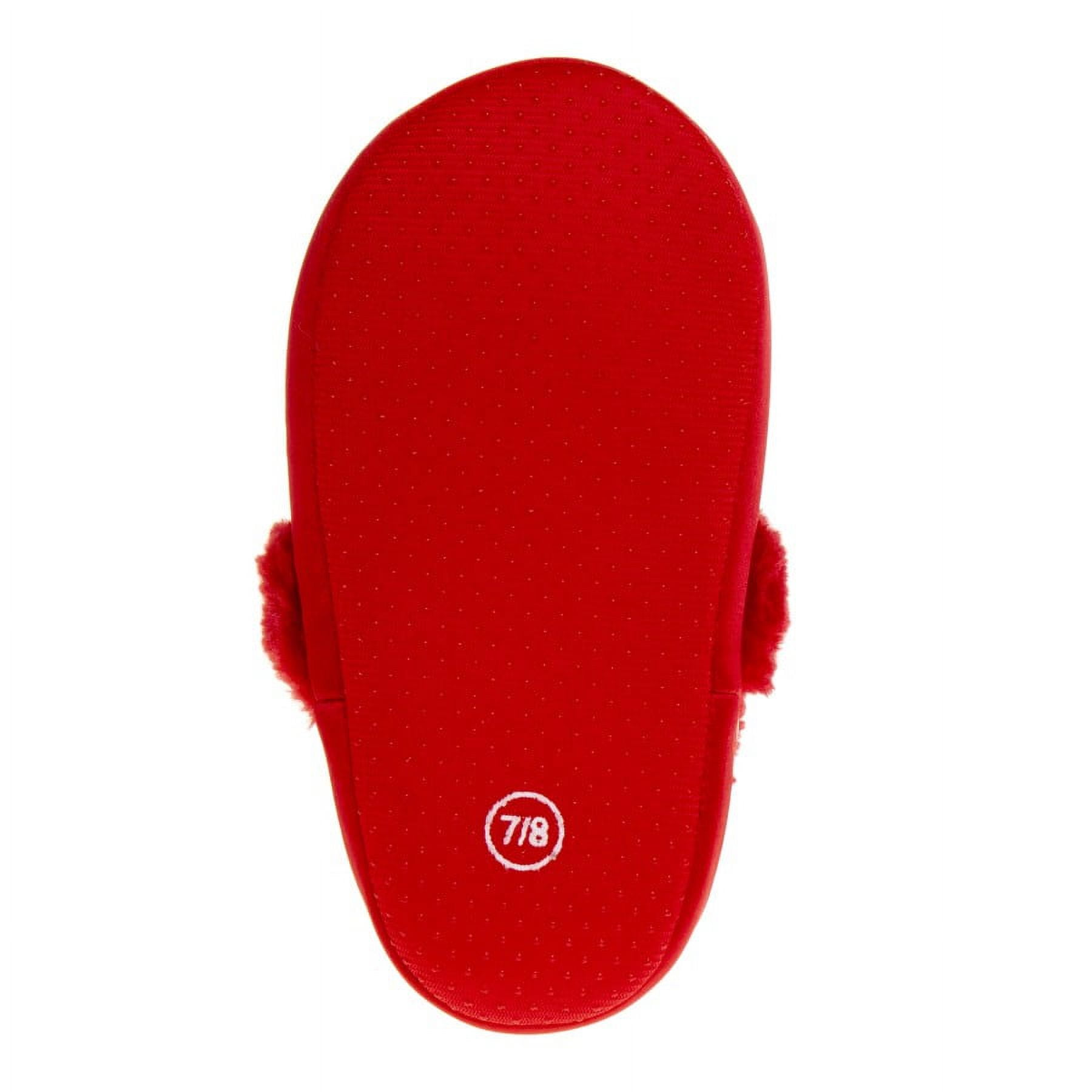 Disney Minnie Mouse "Fancy Minnie" Toddler Girls Dual Sizes Slippers, Red, 5-6