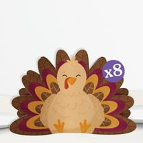 Big Dot of Happiness 3D Thanksgiving Turkey Centerpiece Table Decorations, Freestanding Fall Friendsgiving Party Decor, Turkey Centerpieces - 8 Count