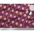 thumbnail image 2 of Soimoi Black polyester Crepe Fabric Geometric & Flamingo Bird Printed Fabric 1 Yard 42 Inch Wide, 2 of 3