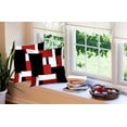 thumbnail image 2 of Geometric Throw Pillow Covers 16X16 Set of 2 Soft Geometry Black Red White Pillow Cases Cushion Covers for Living Room Bedroom Decorative Throw Pillowcases for Sofa Couch Chair, 2 of 6