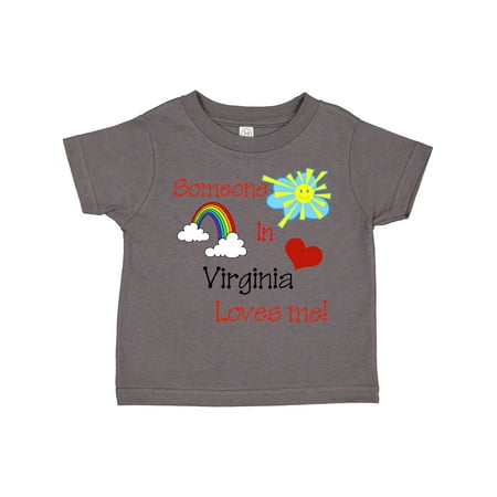 

Inktastic Someone in Virginia Loves Me! Gift Toddler Boy or Toddler Girl T-Shirt