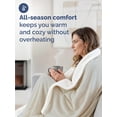thumbnail image 5 of CGK Linens Solid Plush Bed Blanket with Faux Shearling Reverse, 5 of 7