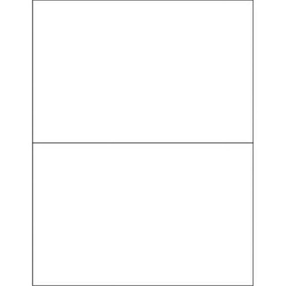 8.5 x 5.5 in. Opaque White Blockout Laser Labels - Pack of 200