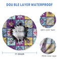 thumbnail image 3 of Shower Caps,Multicolor Ethnic Geometric Patchwork Pattern Waterproof Shower Cap for Women 4 Pieces,Double Reusable Hair Cover for Shower PEVA Elastic Stretch Hem, 3 of 7