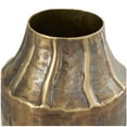 thumbnail image 6 of DecMode 14" Snakeskin Inspired Brass Metal Vase with Dimensional Wavy Accents, 6 of 10