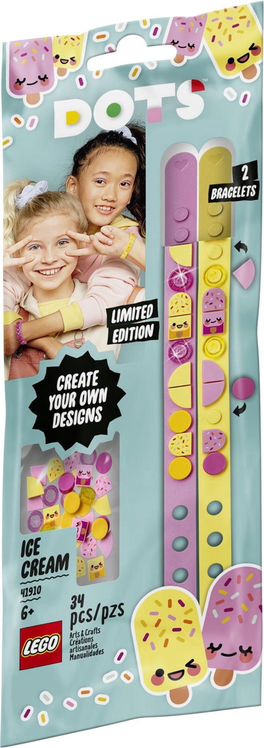 LEGO DOTS Bracelets Crème glacée 41910 Ensemble de loisirs créatifs et de fabrication de bracelets (34 pièces)