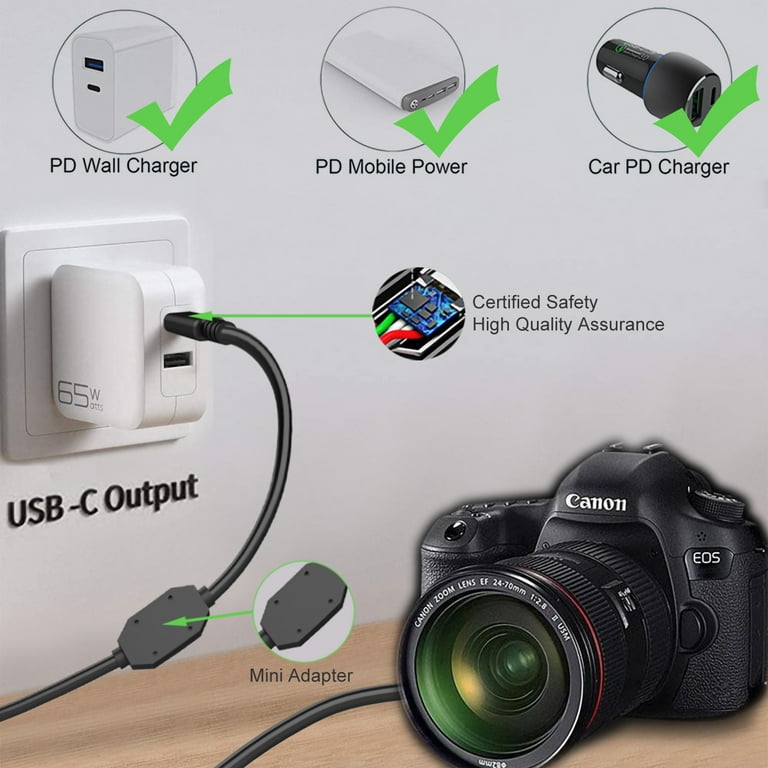 Usb C Canon Dslr Camera Charger F1TP ACK-E18 USB-C LP-E17 Dummy