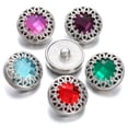 thumbnail image 2 of HOOUN 5PCS Bling Crystal 18mm Chunk Snap Button Fit Snap Pendant Bracelet Jewelry DIY-Cone-Green, 2 of 9