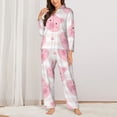 thumbnail image 2 of Daiia Cartoon Pig for Women's Long-Sleeved Pajama Set – Soft & Comfortable Sleepwear Button-Up Pajamas Cozy Lounge Wear-X-Large, 2 of 7