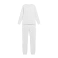 thumbnail image 7 of TEAJOPSUU Women's Cable Knit 2 Piece Loungewear Sets Crewneck Long Sleeve Sweaters Cuffed Joggers Casual Sleepwear Outfits White, 7 of 7