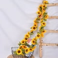 thumbnail image 2 of Christmas Tree Ornaments Simulation Sunflower Vines Sunflower Vines Fake Flowers Vines Indoor Wall Mounted Conditioning Pipelines Cover Decorative Flower Strips Christmas Garlands For Home Decor, 2 of 7