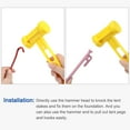 thumbnail image 4 of Uxcell Double Head Tent Mallet with Ground Hook Peg Puller Camping Hammer, 4 of 6