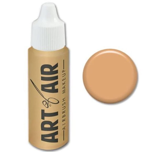 Art of Air Maquillaje con aerógrafo - Base Botella de 1/2 oz Elija color (Oliva dorada)