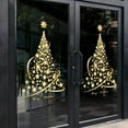 thumbnail image 2 of Queilt (1 Pack)Golden Christmas Tree Window Clings Stickers for Glass, Large DIY Static Wall Window Door Mural Showcase Decal Sticker, 2 of 4