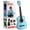 Light Blue, variant on Pyle Beginner 6-String Acoustic Guitar Kit – Full-Size Guitar with Picks, Strap, Tuner & Gig Bag, Complete Starter Set for Easy Learning (Pink)