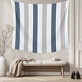 thumbnail image 5 of Blue Gray Striped Tapestry for Bedroom Wall Hanging Tapestry, Farmhouse Stripe Art Ceiling Backdrop Tapestries Poster Blanket Wall Decor for Teens Room Living Room Dorm 59" x 79", 5 of 8
