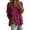 Wine, variant on Loopsun Women Summer Tops Round Neck Short Sleeve Gathered Waist Linen Loose Blouse