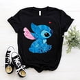 thumbnail image 3 of Camiseta divertida de Navidad Kawaii Lilo Stitch para mujer, camiseta de manga linda de Stitch, camiseta gráfica Y2k, camisetas de calle, camisetas para mujer, 3 of 5