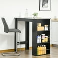thumbnail image 4 of Black Modern Bar Table With 3 Storage Shelves For Kitchen, Dining And Living Areas Counter Height By 3 Shelves, Multi, 4 of 4