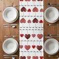thumbnail image 6 of Red Love Table Runner - 70 Inch Long, Kitchen Dining Table Runner Dresser Scarves, Valentine's Day Heart Red Plaid Minimalist Farmhouse Decor for Coffee Tables Wedding Party Banquet, 6 of 8