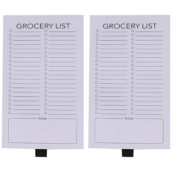 CCOCC 2Pcs Memo Pad Fridge Magnetic Notepad Grocery List Notepad Fridge Magnetic Note Pads List