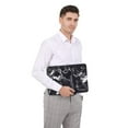 thumbnail image 6 of Mosiso 15.4" 15.6" Polyester Laptop Sleeve Bag for MacBook Dell HP Lenovo Acer Asus, Water Repellent Notebook Bag Case Cover, Black Marble, 6 of 7