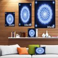 thumbnail image 4 of Design Art - Fleur Fractale Abstraite sur Fond Bleu, 4 of 4