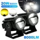 thumbnail image 1 of Focos motocicleta 2PCS brillo lejos y cerca faros LED externos modificados faros cañón acero pequeño dos colores (interruptor dos colores blanco y amarillo) --- video disponible, 1 of 9