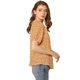 thumbnail image 4 of INSPIRE CHIC Blusa con cuello plisado y mangas abullonadas florales para mujer naranja M, 4 of 6