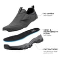 thumbnail image 5 of Fittington Slip on Shoes for Men Hiking Walking Shoes Trekking Loafer with Arch Support, Dark Gray-Size 13, 5 of 11