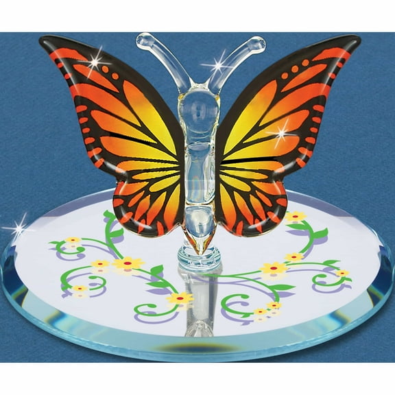 Fashion Butterfly, Monarch Glass Figurine (3.82 X 3.39) Made In China -Jewelry By Sweet Pea