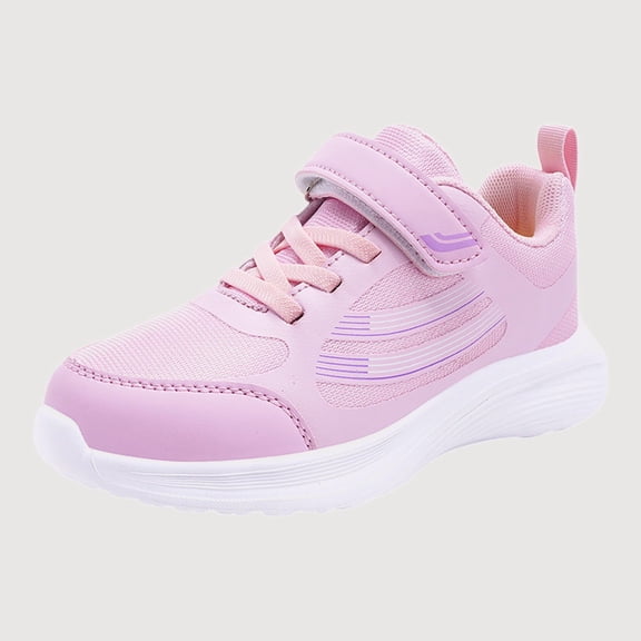 Gyujnb Kids' Breathable Mesh Athletic Sneakers with Hook and Loop Strap, Closed Toe Casual Running Shoes (Toddler, Little Girls, Little Boys),5-5.5 Years