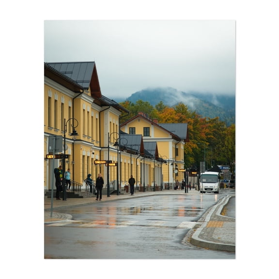 Dworzec Autobusowy, Zakopane 01 - Zakopane Małopolskie Poland Photography Unframed Wall Art Print 8 x 10 inches