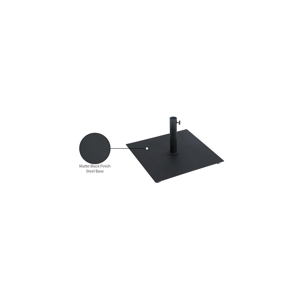 Meridian Furniture Belize Black Steel Patio Umbrella Base