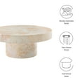 thumbnail image 4 of Coffee Sofa Side End Table, round, Yellow, Faux Stone Concrete, Living Room Lounge Cafe Lobby Hospitality Restaurant, Modern Contemporary, HB37581, 4 of 12