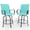 Blue, variant on Kicctian 360° Swivel Patio Bar Chairs Set of 2 – High Back with Armrests, All-Weather Outdoor Garden Seating, Tall Deck & Backyard Furniture, Brown Padded