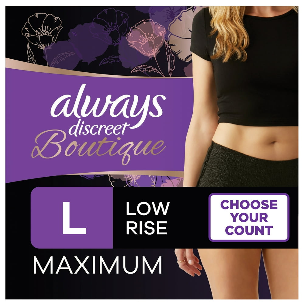 Always Discreet Boutique LowRise Postpartum Incontinence Underwear
