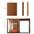 thumbnail image 5 of Leathario A4 File Folder Padfolio Writing Pad Business Presentation Folder Portfolio (Brown-A4-2), 5 of 13