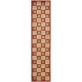thumbnail image 3 of Safavieh  Handmade Checkers Beige/ Rust Wool Rug (4' x 6'), 3 of 5